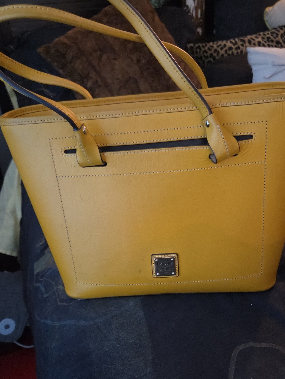 Dooney & Bourke Mustard Yellow Leather Tote